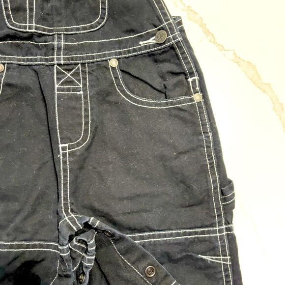 Fisher Price | Boys Black Overalls 18M with snaps - Picture 6 of 10